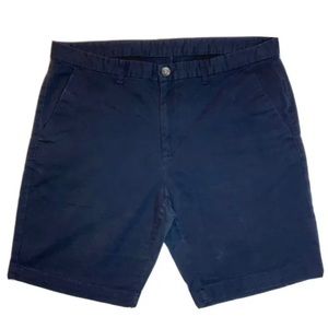Calvin Klein 36 Waist Navy Blue Flat Front Shorts Men